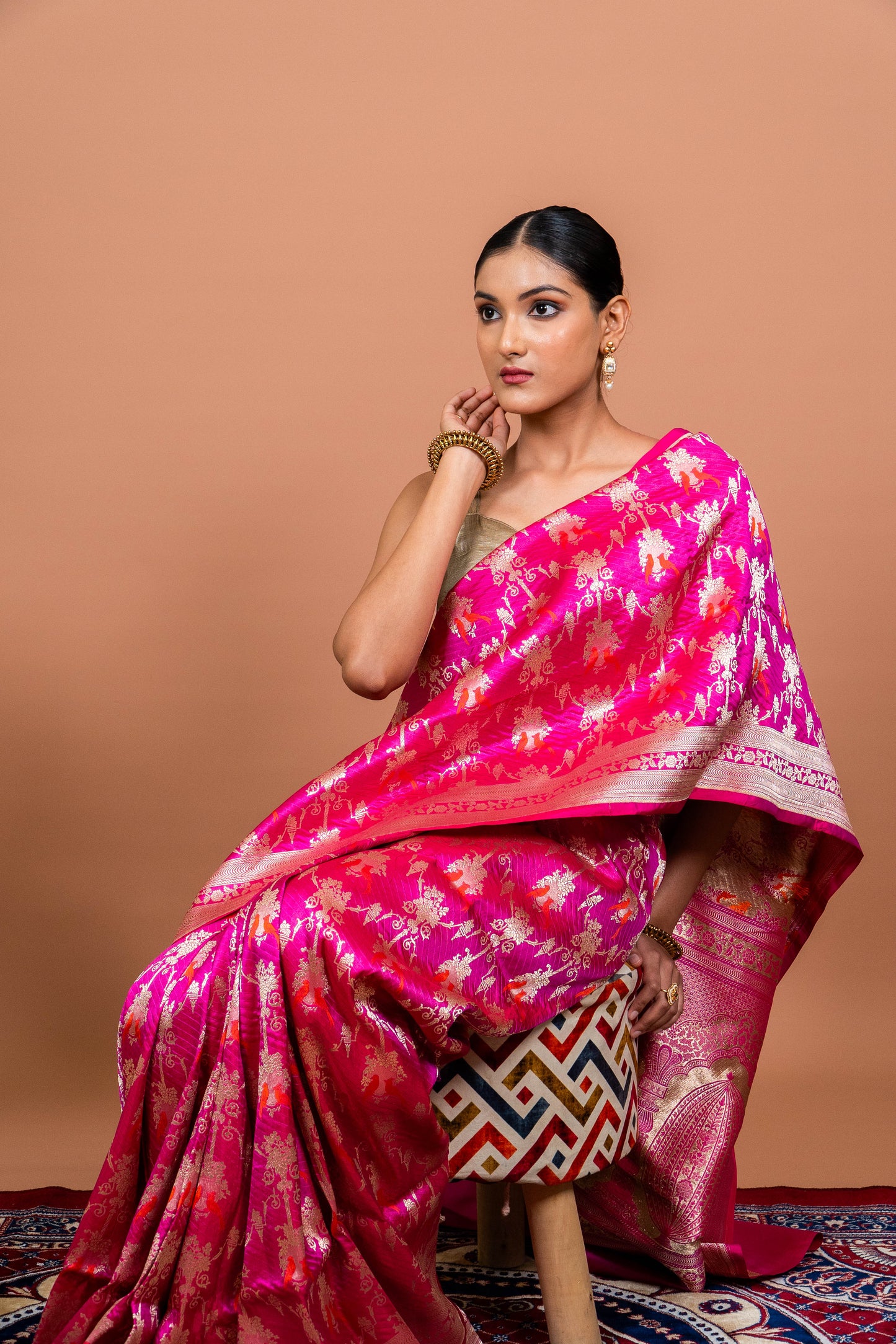 Shikar Gul Handwoven Banaras Saree