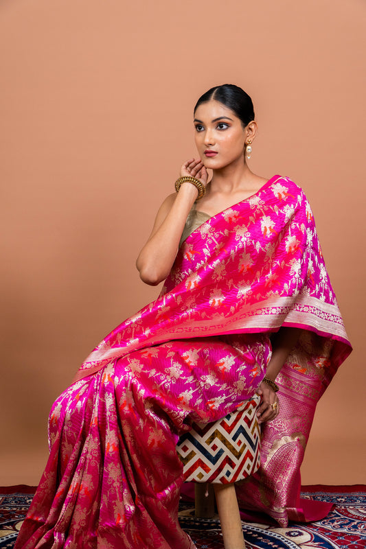 Shikar Gul Handwoven Banaras Saree