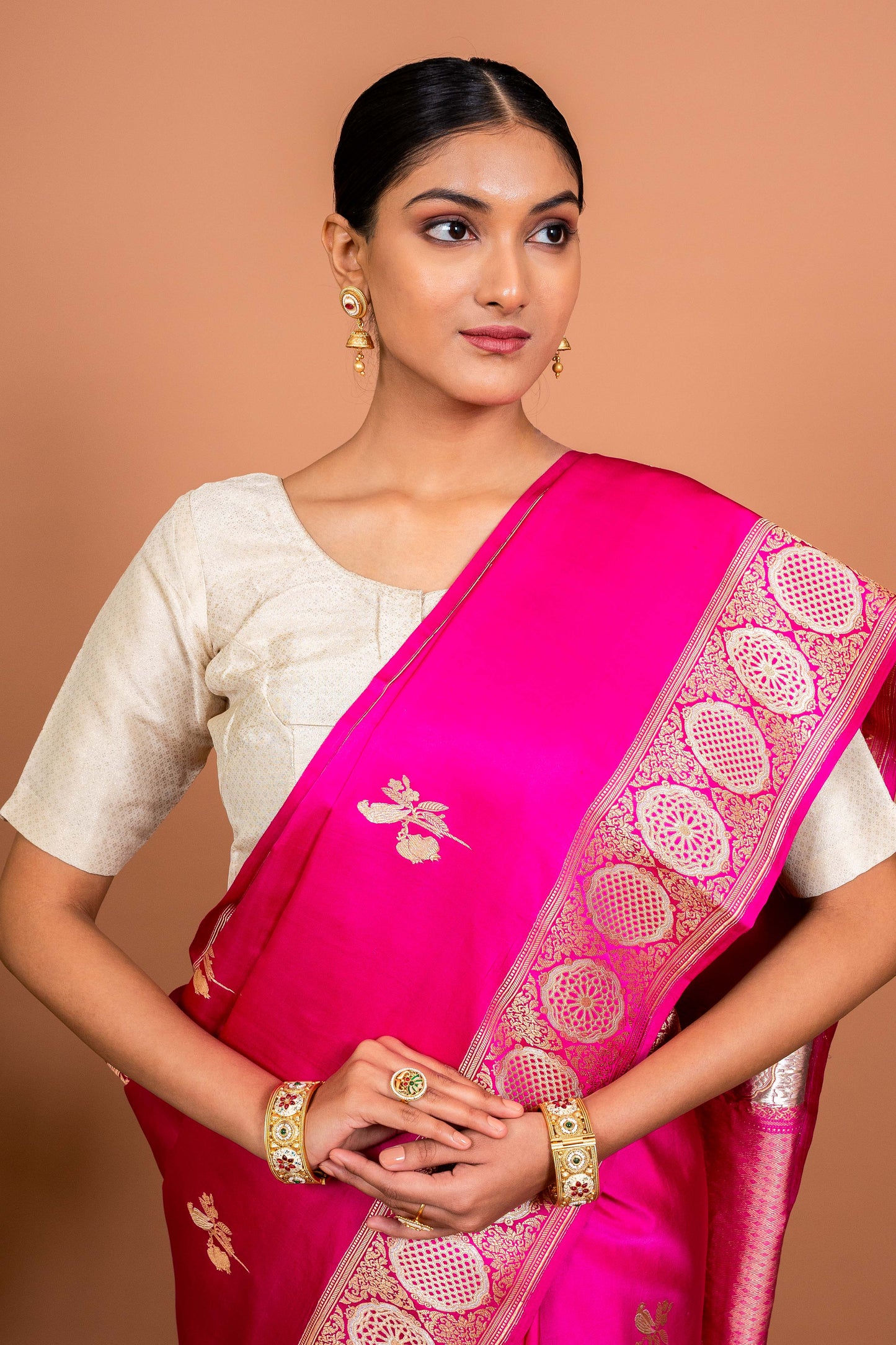 Parrot Boota Handwoven Banaras Saree