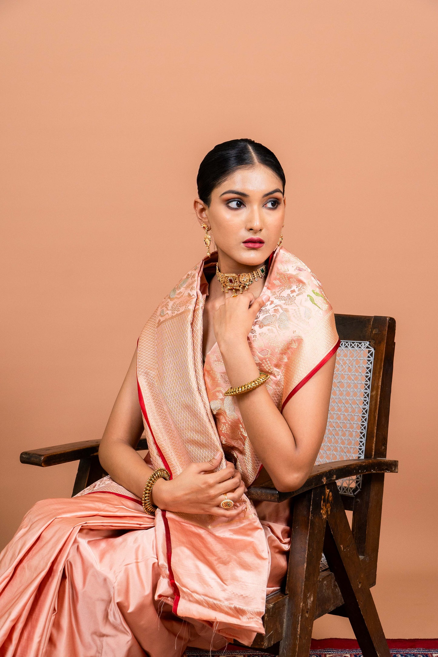 Meenakar Border Handwoven Banaras Saree