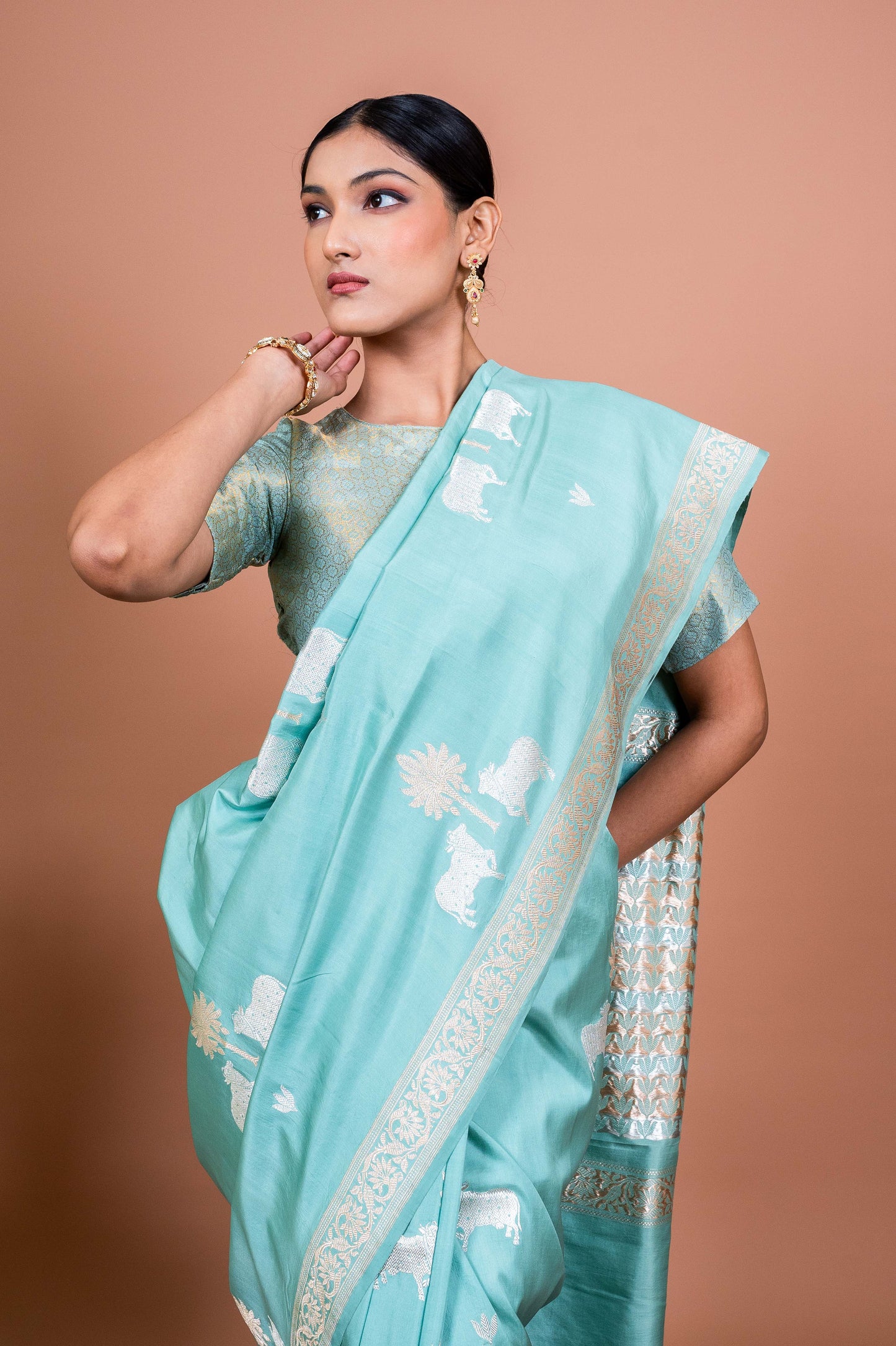 Pichhwai Handwoven Banaras Saree