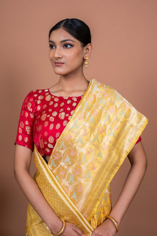 Chidiya Handwoven Banaras Saree