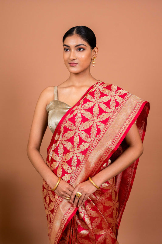 Nasreen Handwoven Banaras Saree