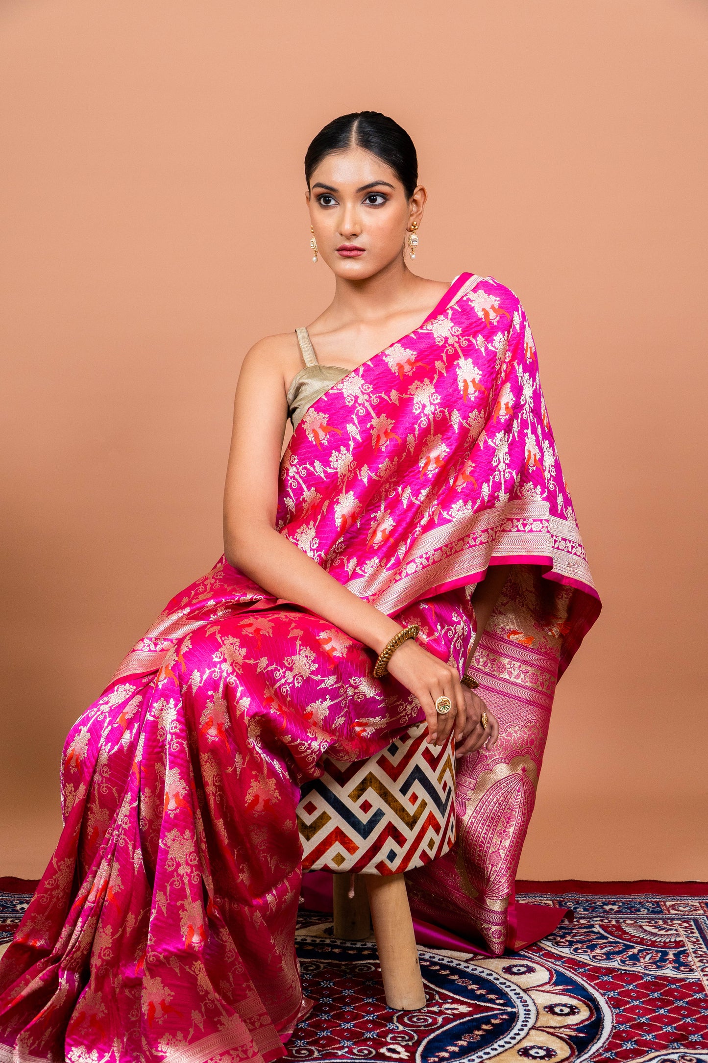 Shikar Gul Handwoven Banaras Saree