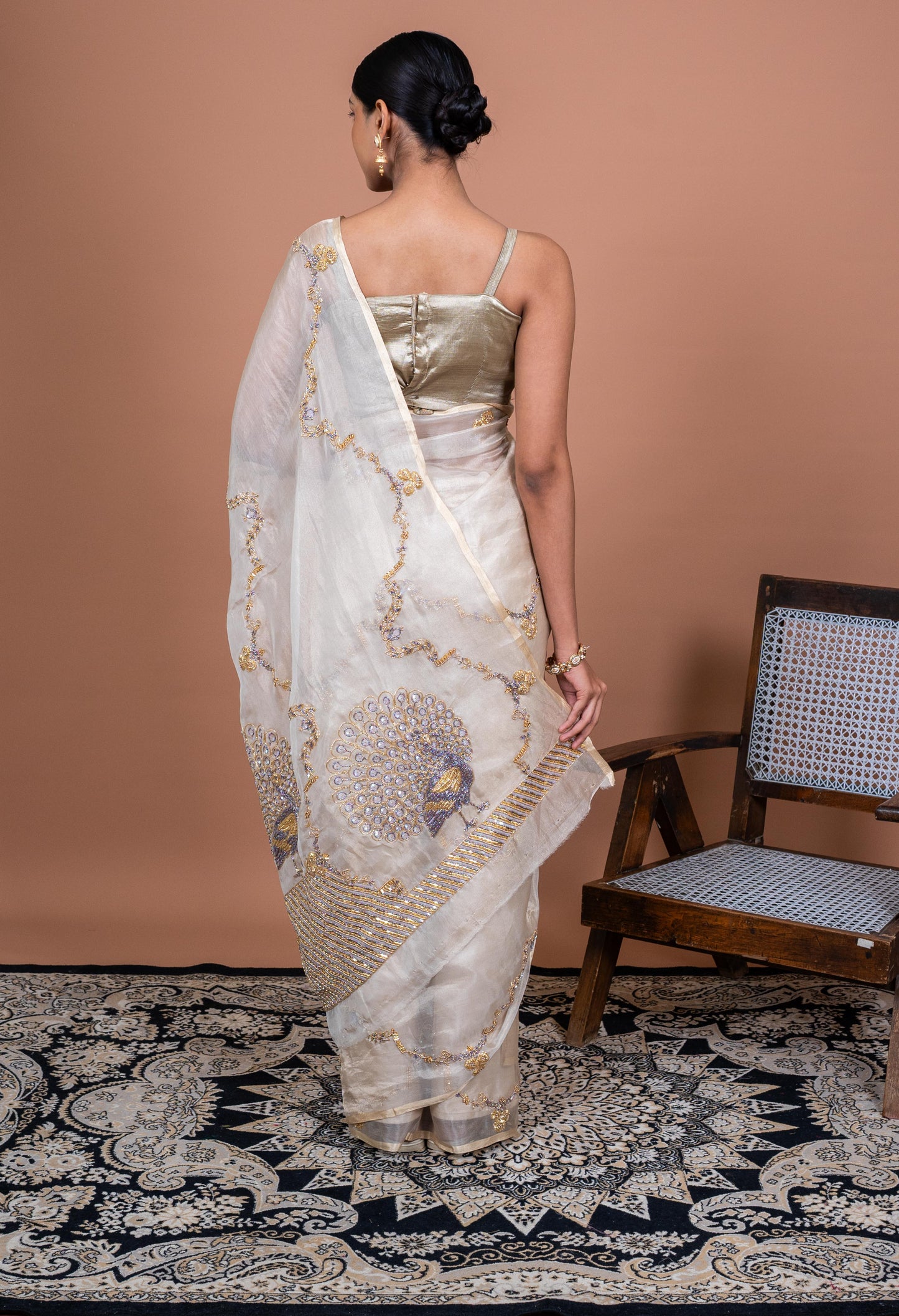 Mayur Pallu Handwoven Banaras Saree