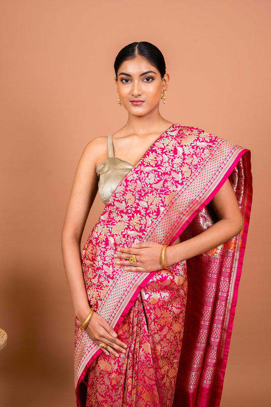Shikar Gul Handwoven Banaras Saree