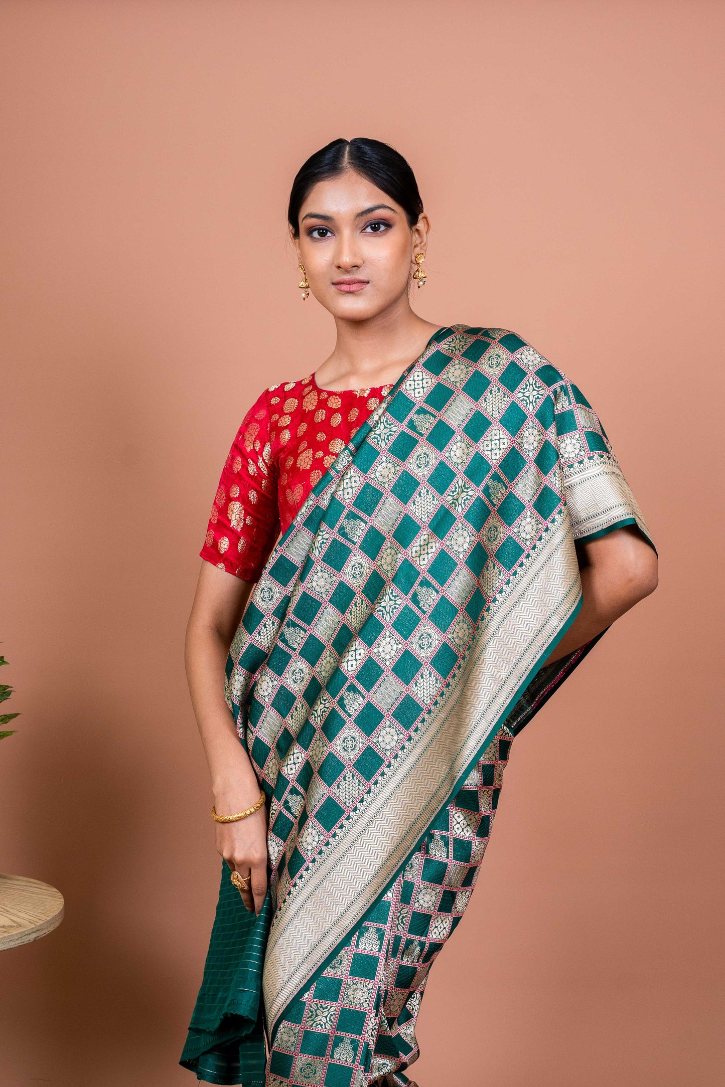 Chowkadi Gul Handwoven Banaras Saree