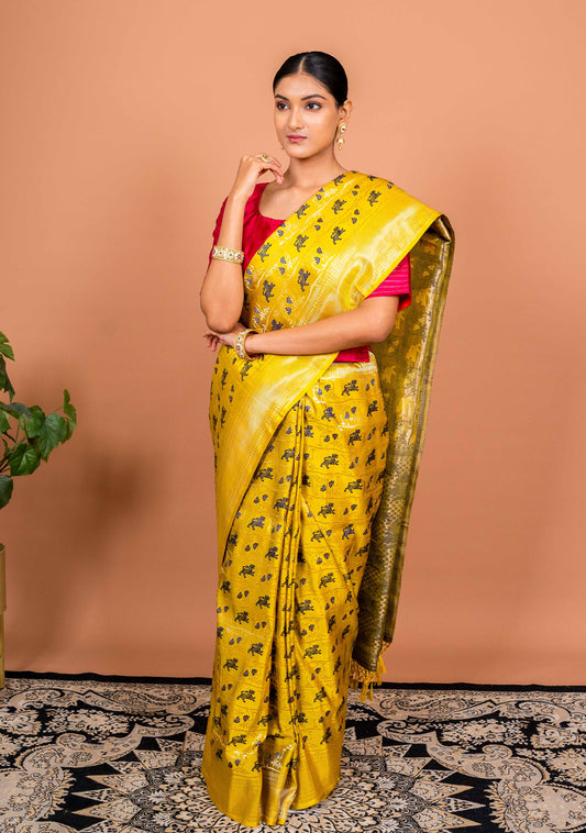 Shikagah Tanchhoi Handwoven Banaras Saree