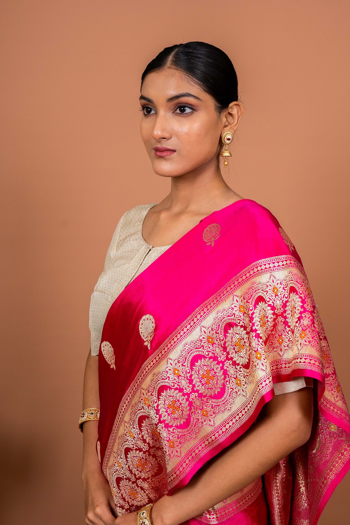 Turkish Boota Handwoven Banaras Saree