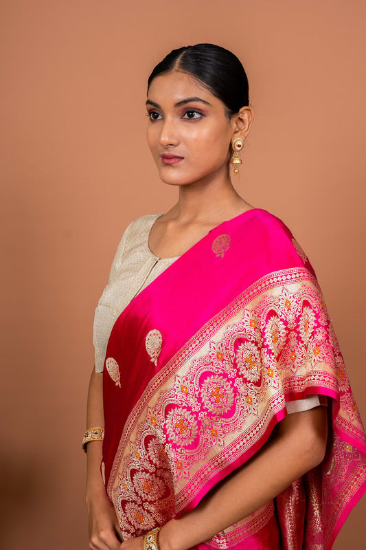 Turkish Boota Handwoven Banaras Saree