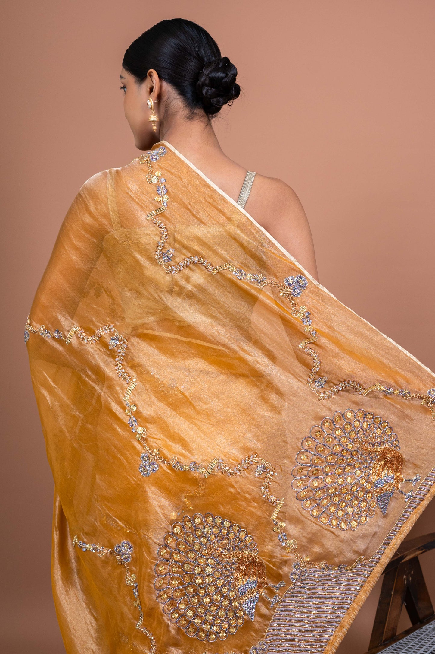 Mayur Pallu  Handwoven Banaras Saree