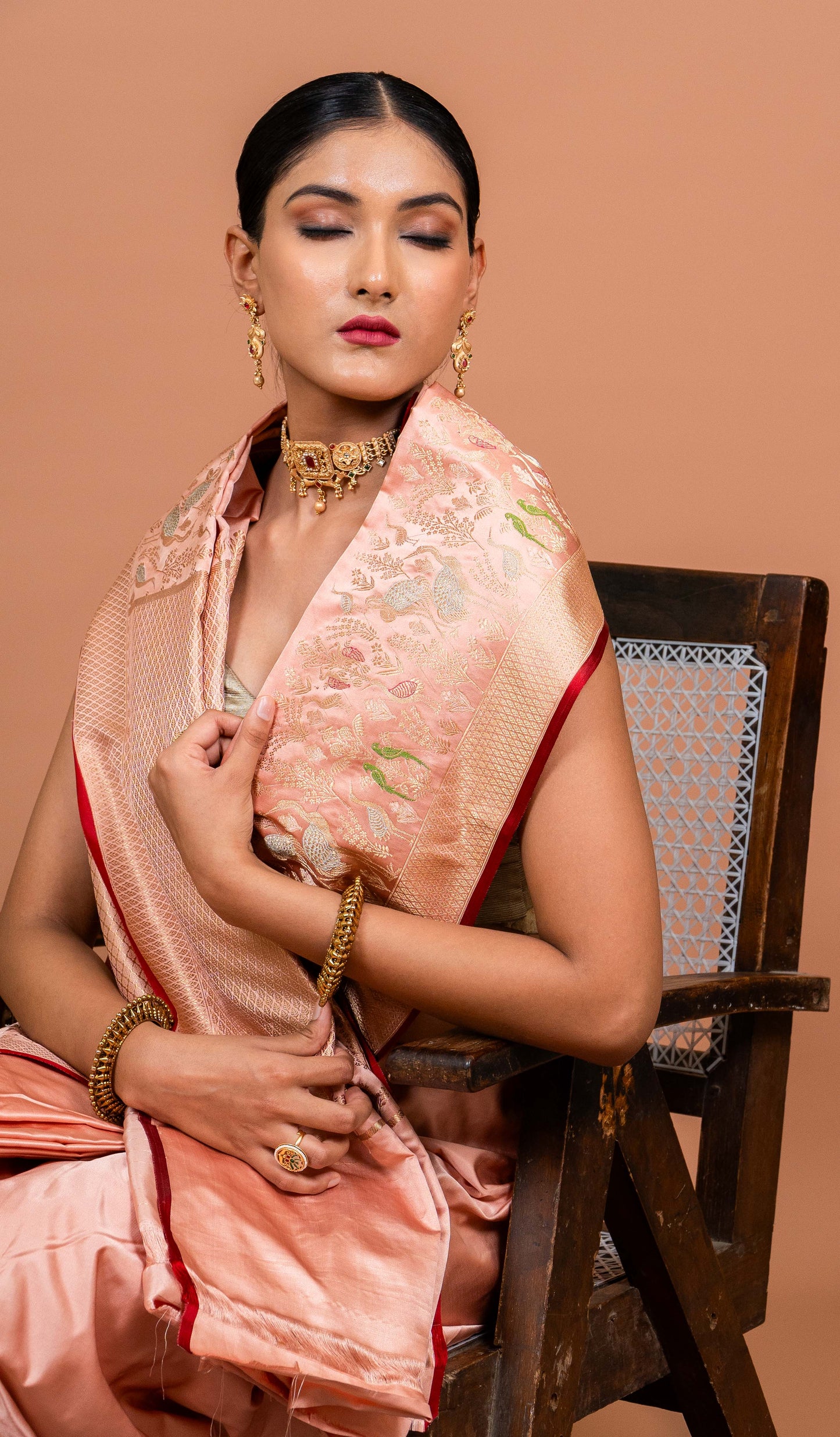 Meenakar Border Handwoven Banaras Saree