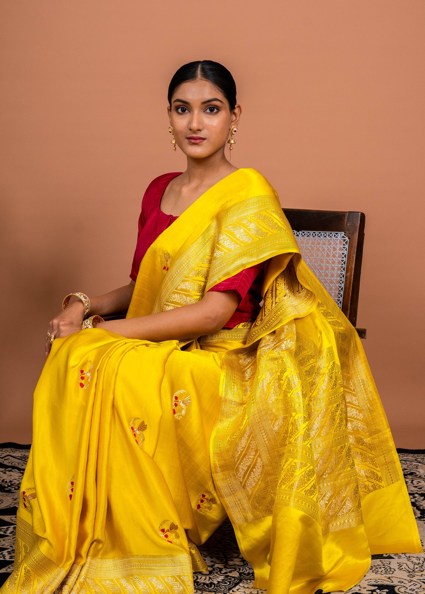 Kingfisher Handwoven Banaras Saree