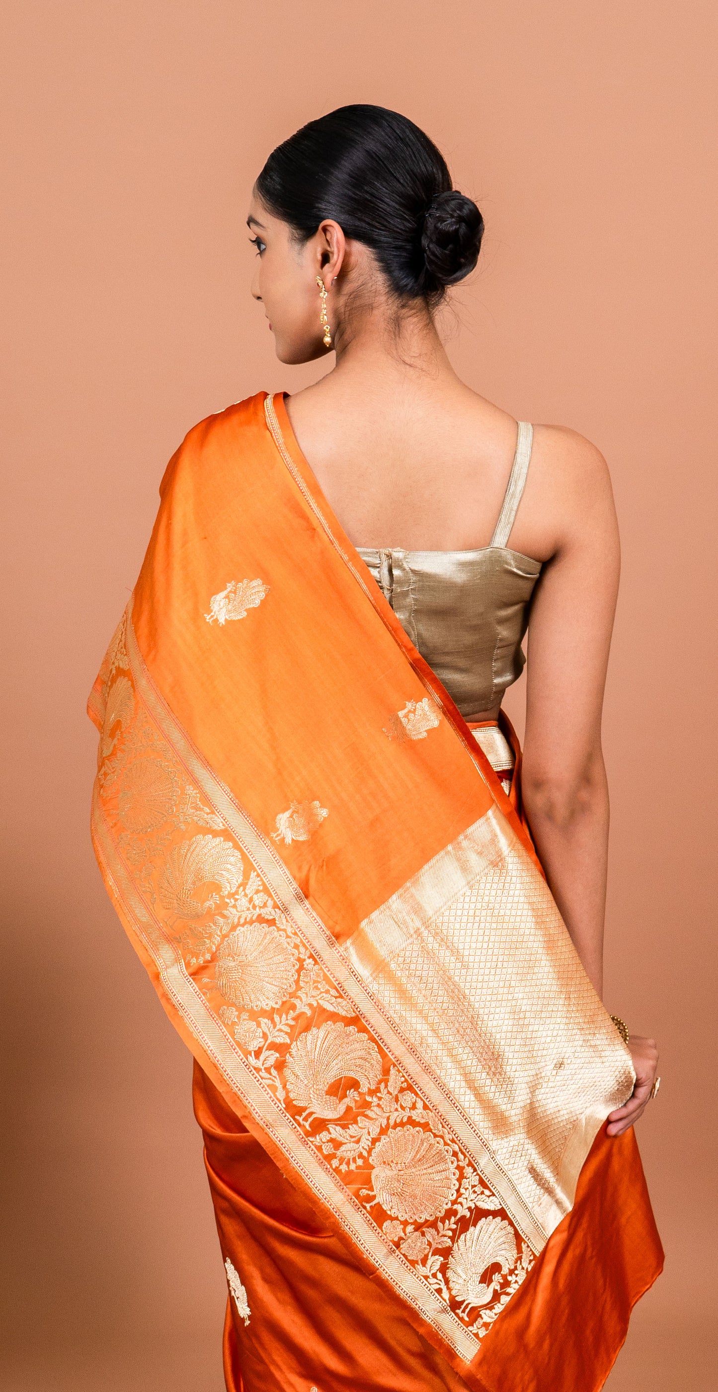 Mayur Border Handwoven Banaras Saree