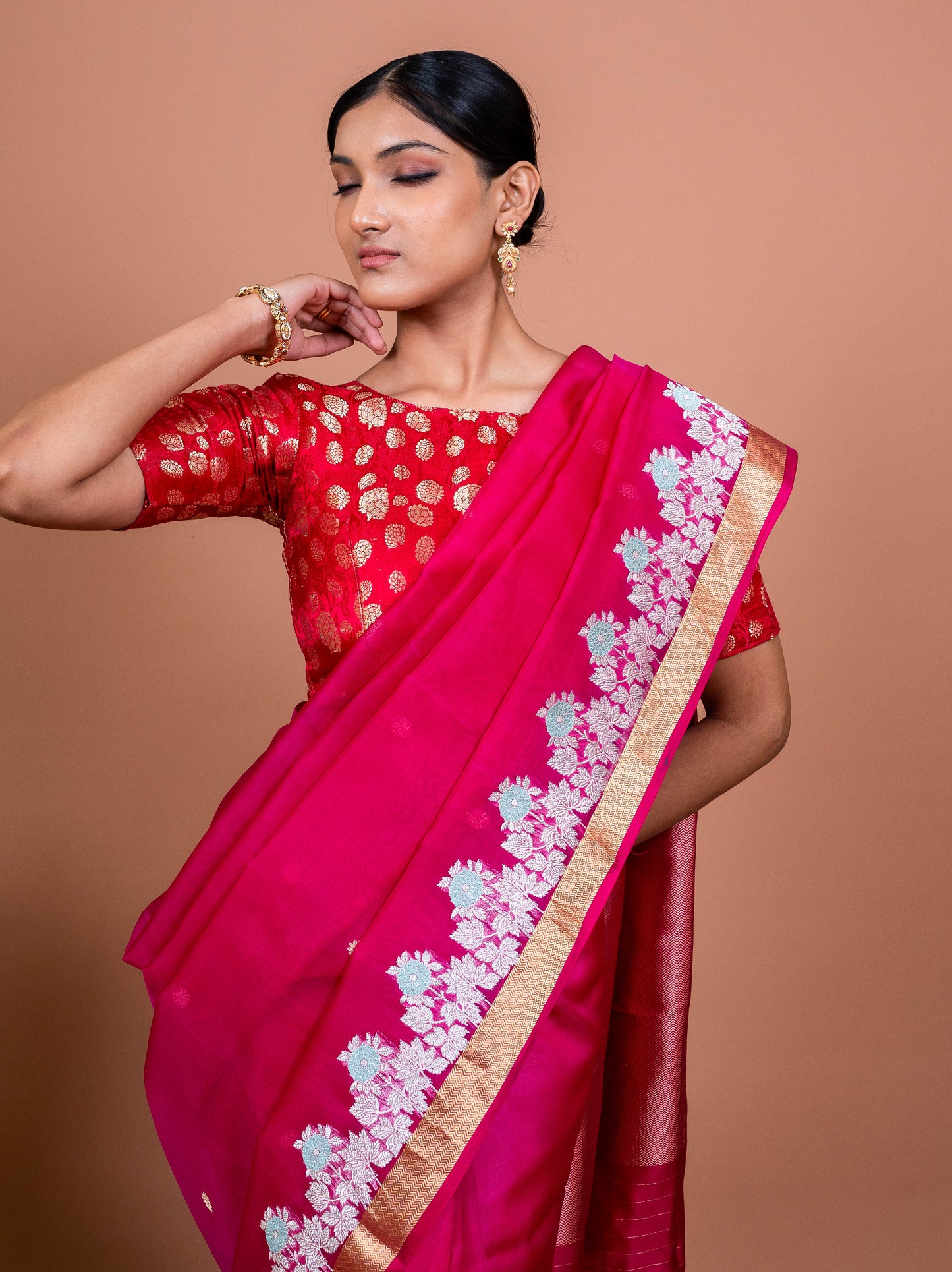 Kaleel Border Handwoven Banaras Saree