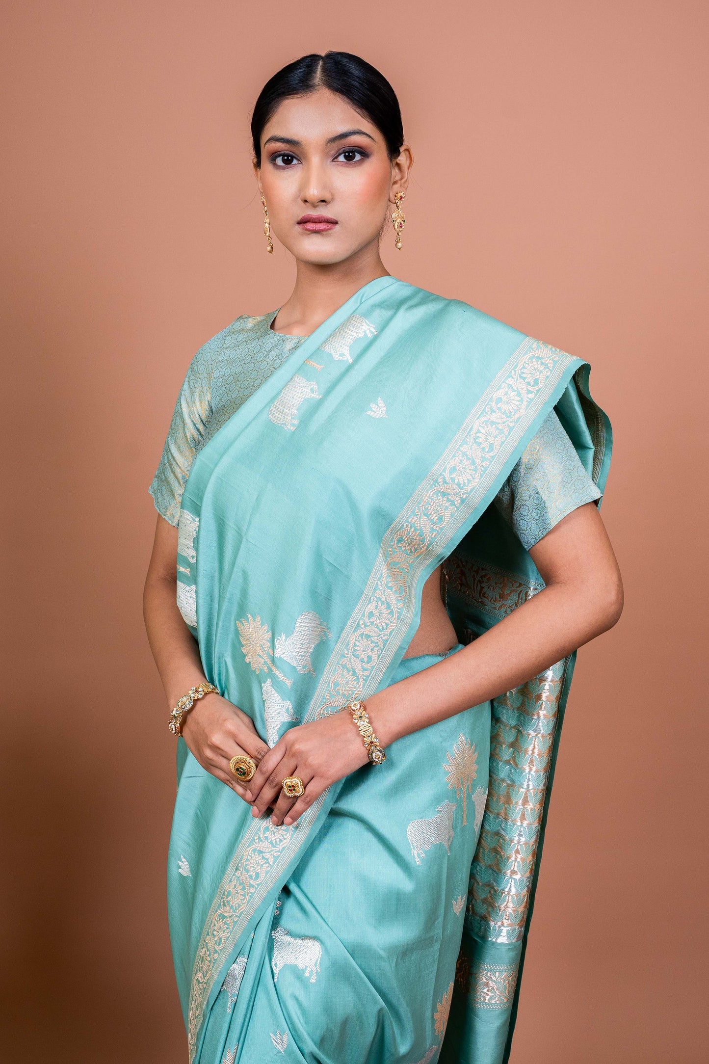 Pichhwai Handwoven Banaras Saree