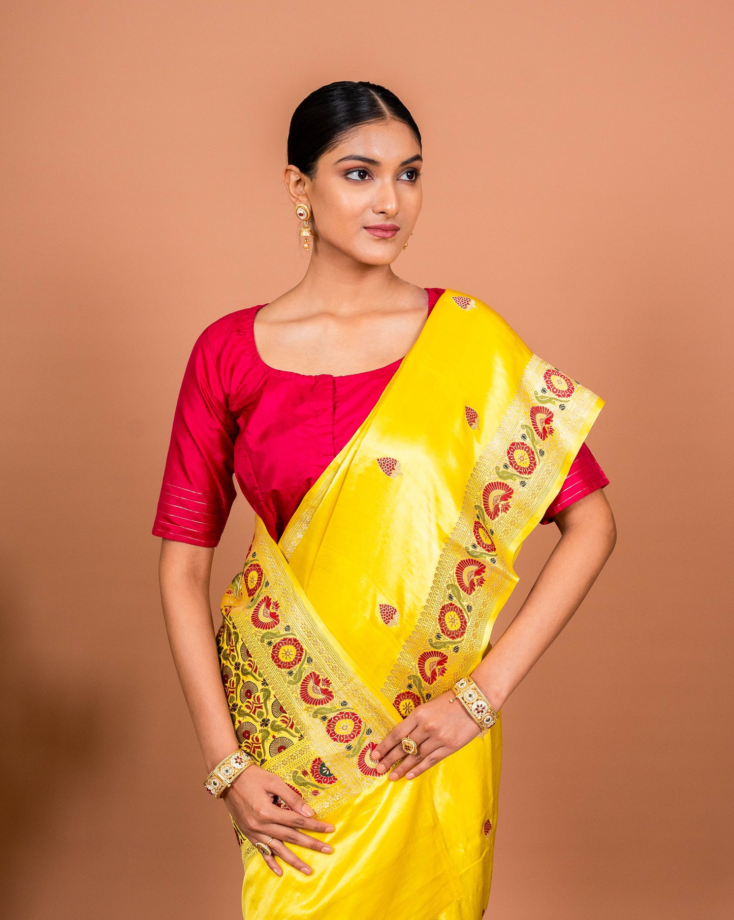 Ashawali Border Handwoven Banaras Saree