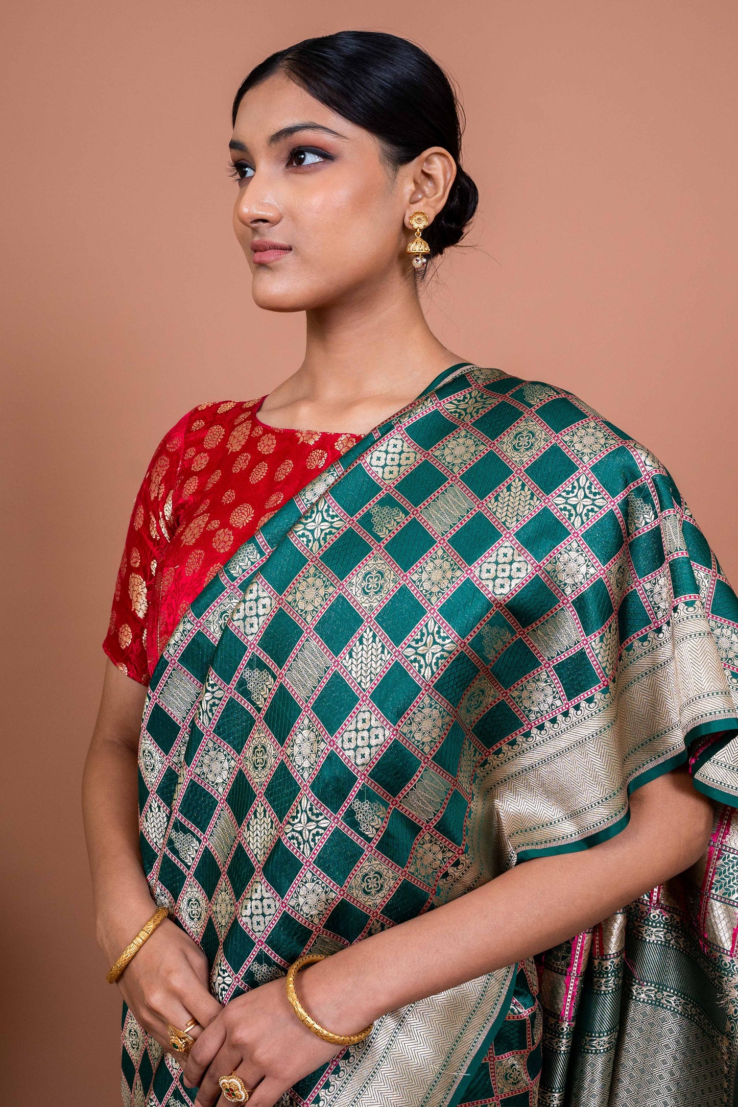 Chowkadi Gul Handwoven Banaras Saree