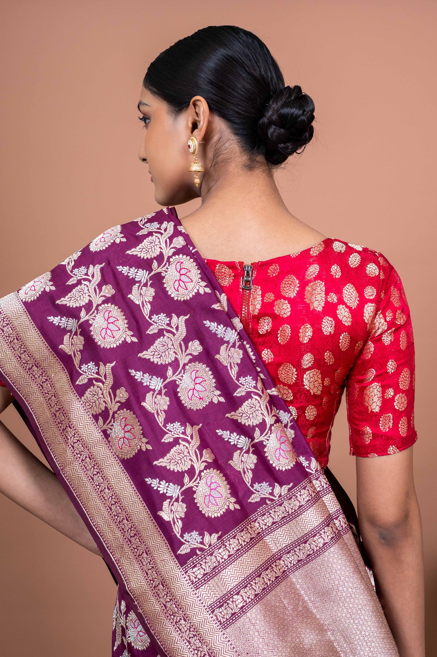 Paan Jaal Handwoven Banaras Saree