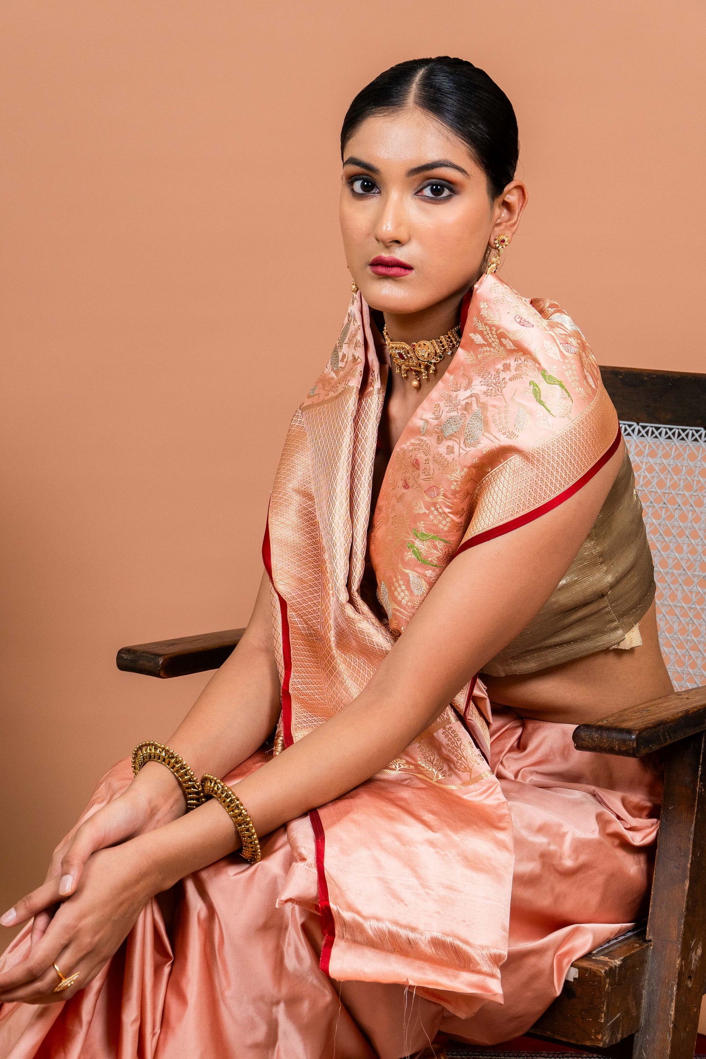 Meenakar Border Handwoven Banaras Saree