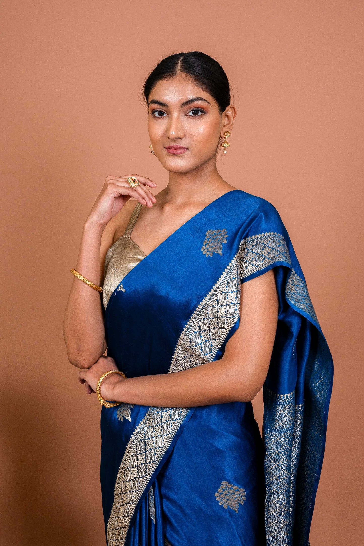 Tribhog Handwoven Banaras Saree