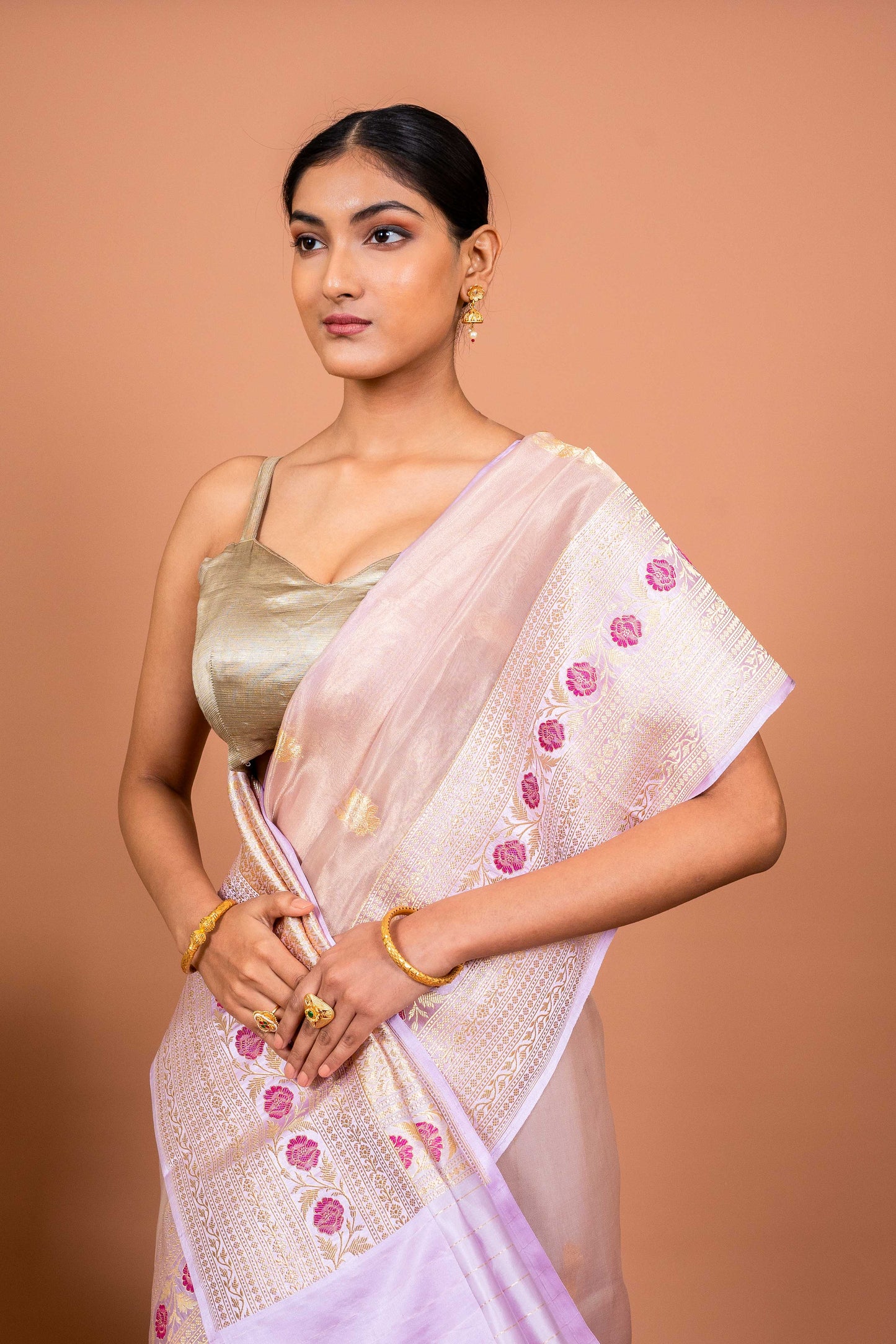 Meenakar Border Handwoven Banaras Saree