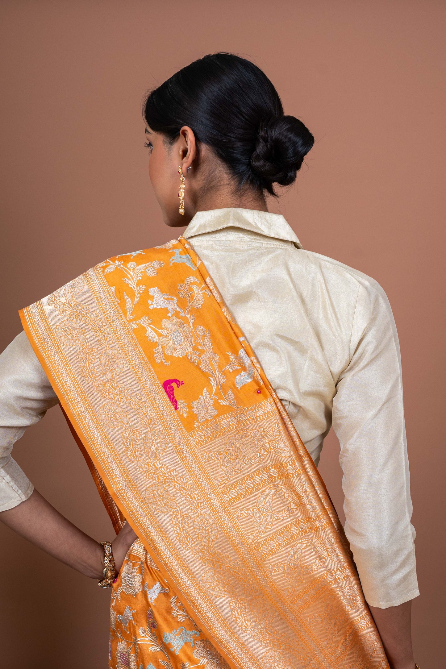 Shikargah Jaal Handwoven Banaras Saree