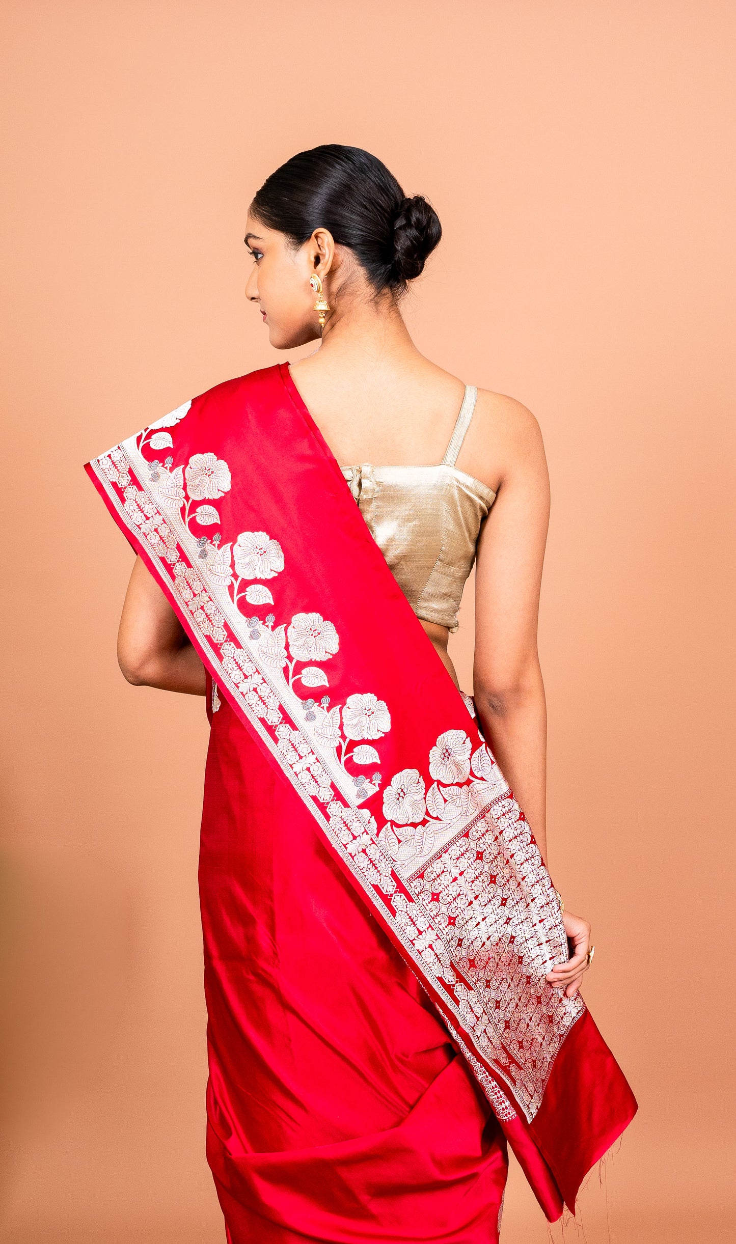 Gul Border Handwoven Banaras Saree