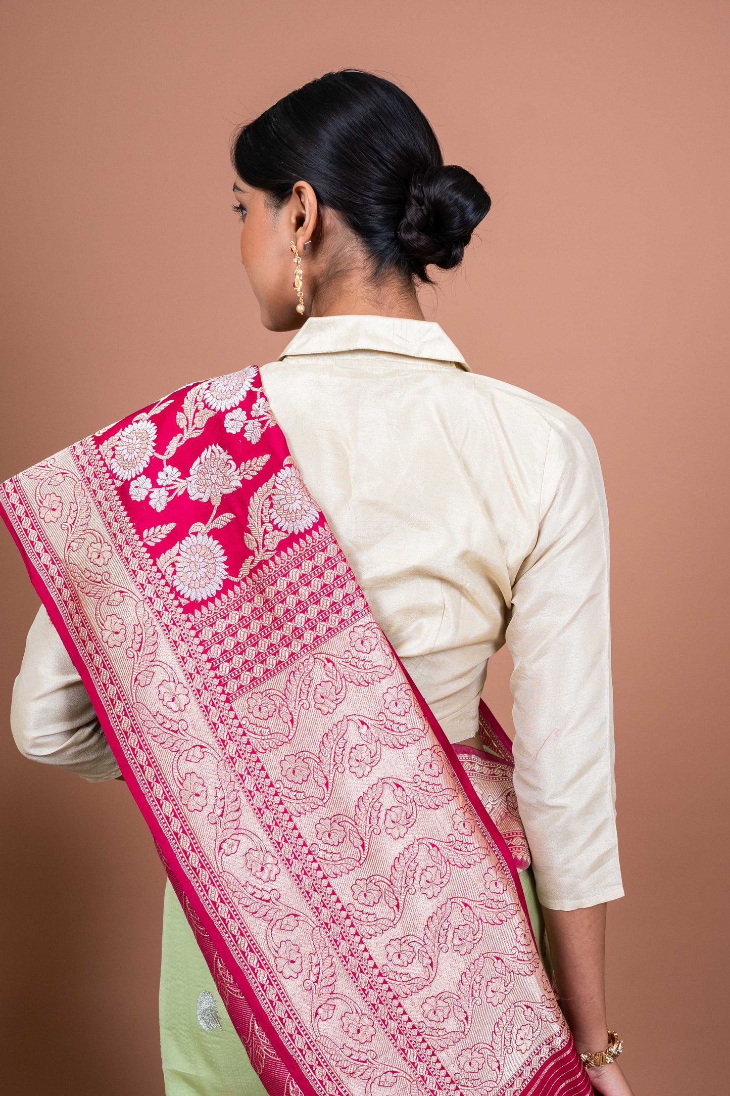 Kora Kataan Handwoven Banaras Saree