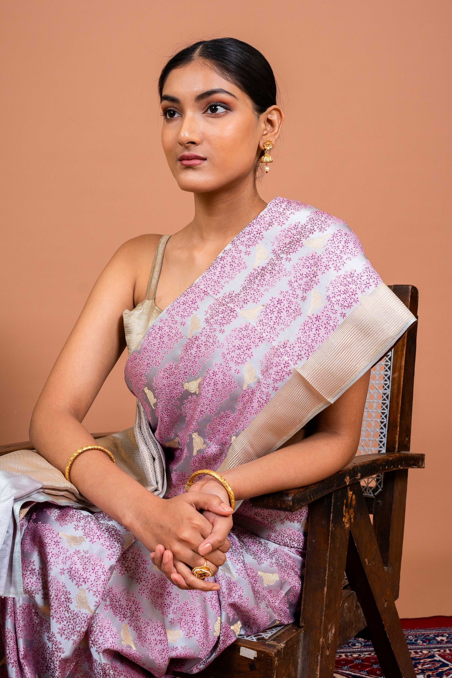 Shikagah tanchhoi Handwoven Banaras Saree