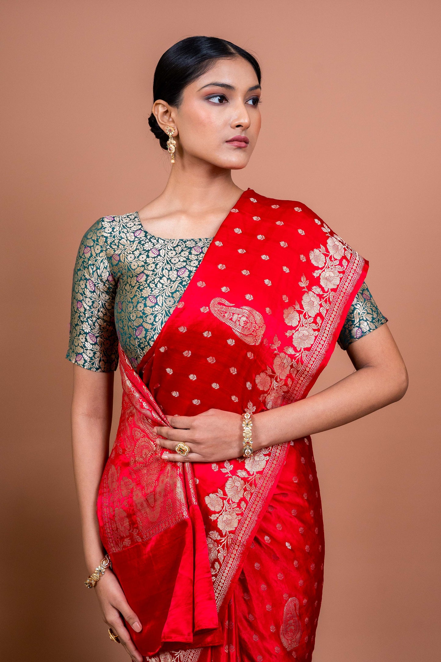 Sabhya Boota Handwoven Banaras Saree