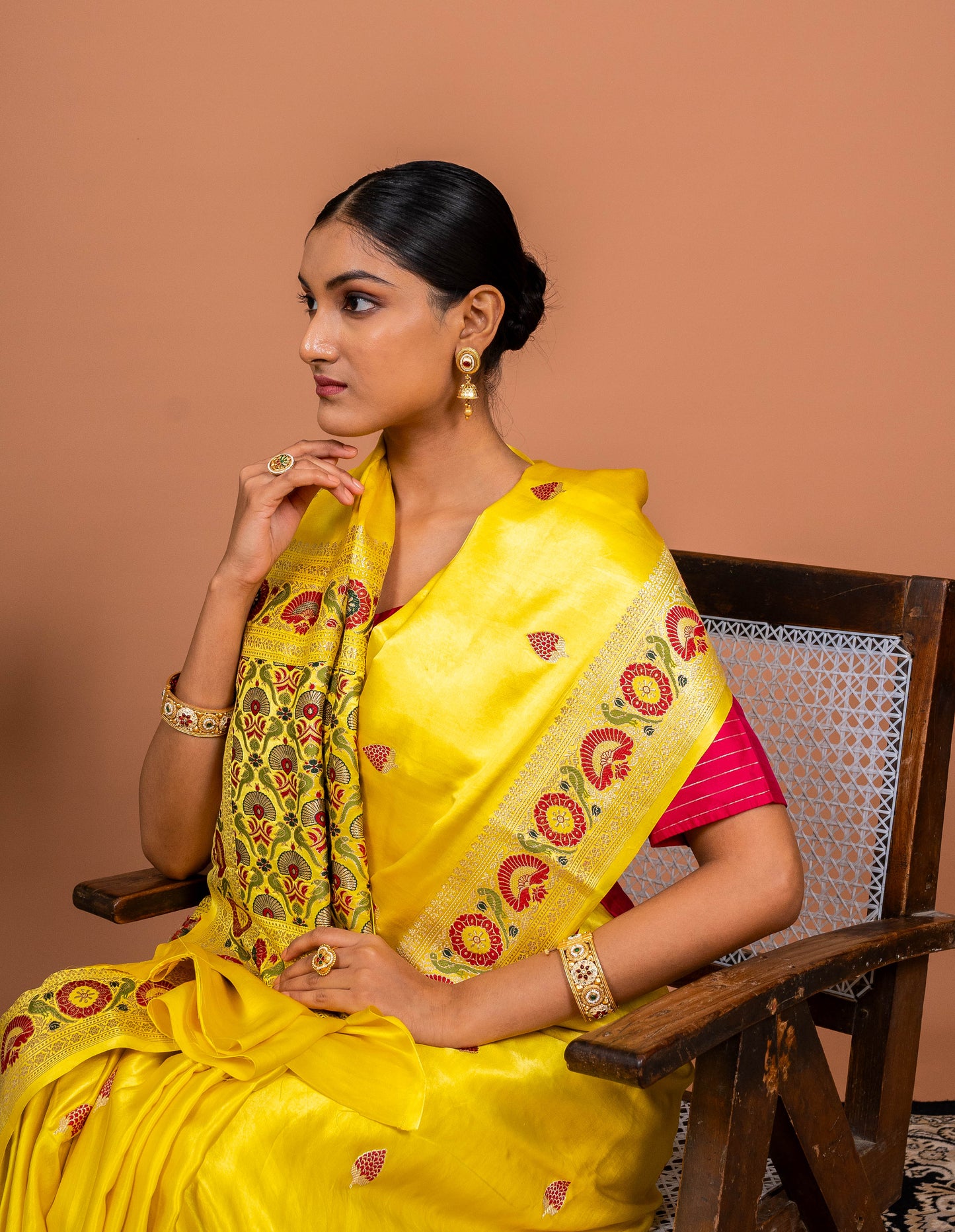 Ashawali Border Handwoven Banaras Saree