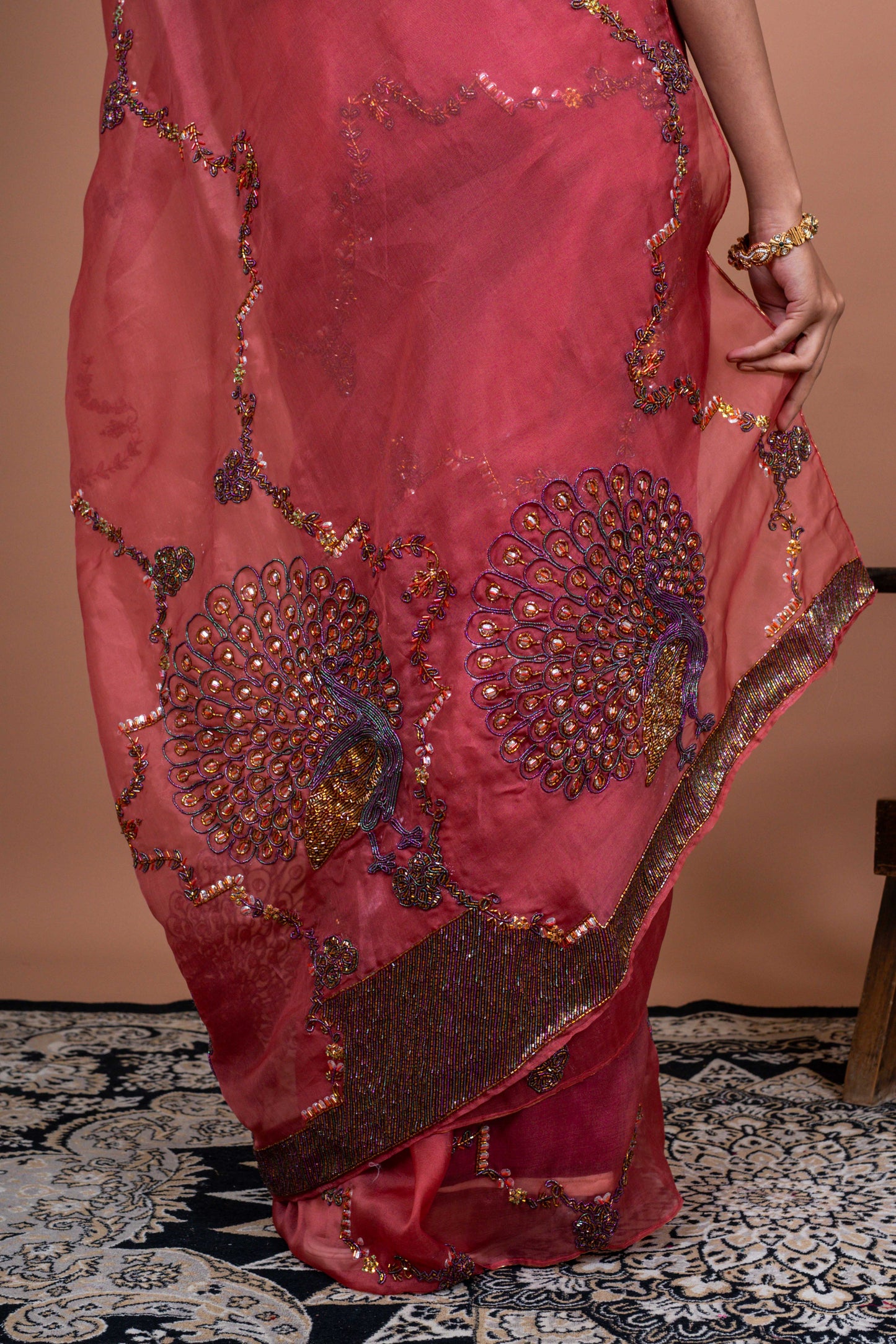 Mayur Pallu Handwoven Banaras Sare