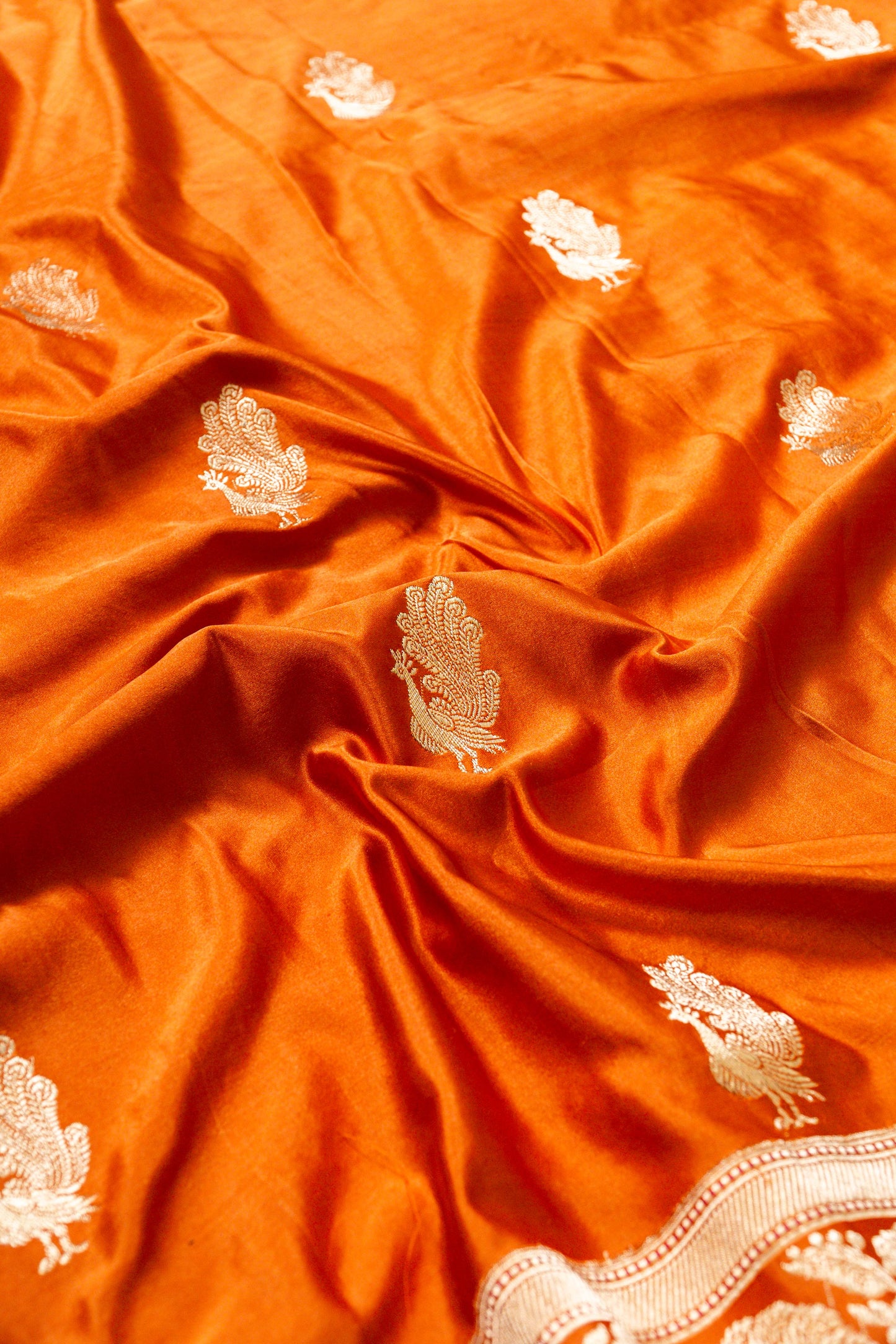 Mayur Border Handwoven Banaras Saree