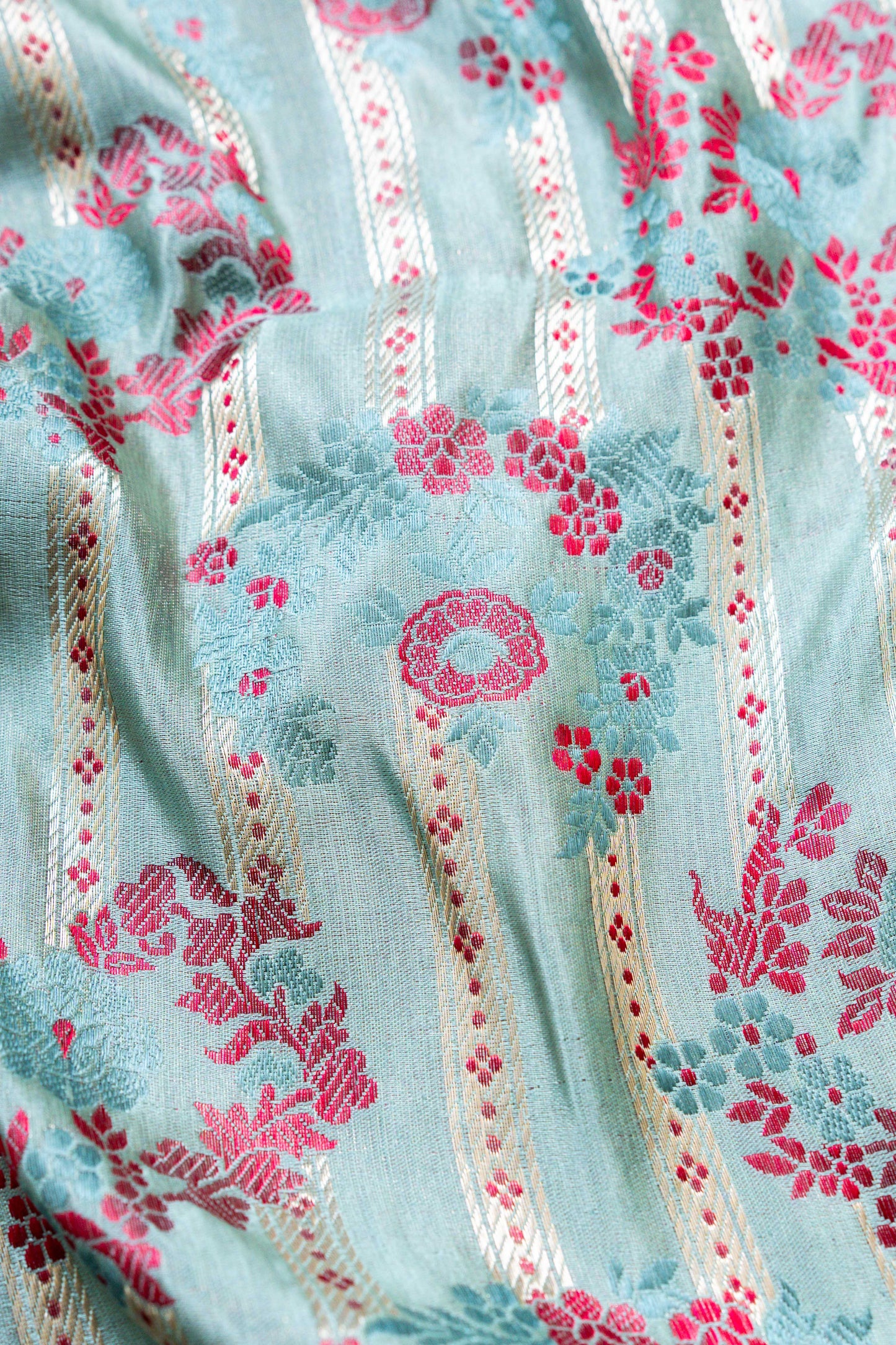 Tilfi Stripe Handwoven Banaras Saree