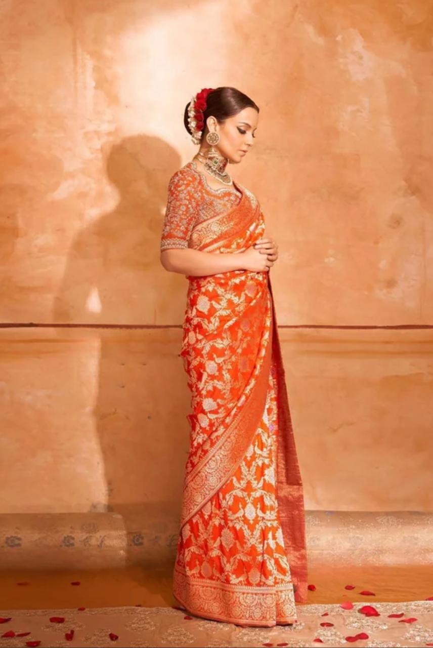 "Kangana" Pure Banarasi Silk Saree