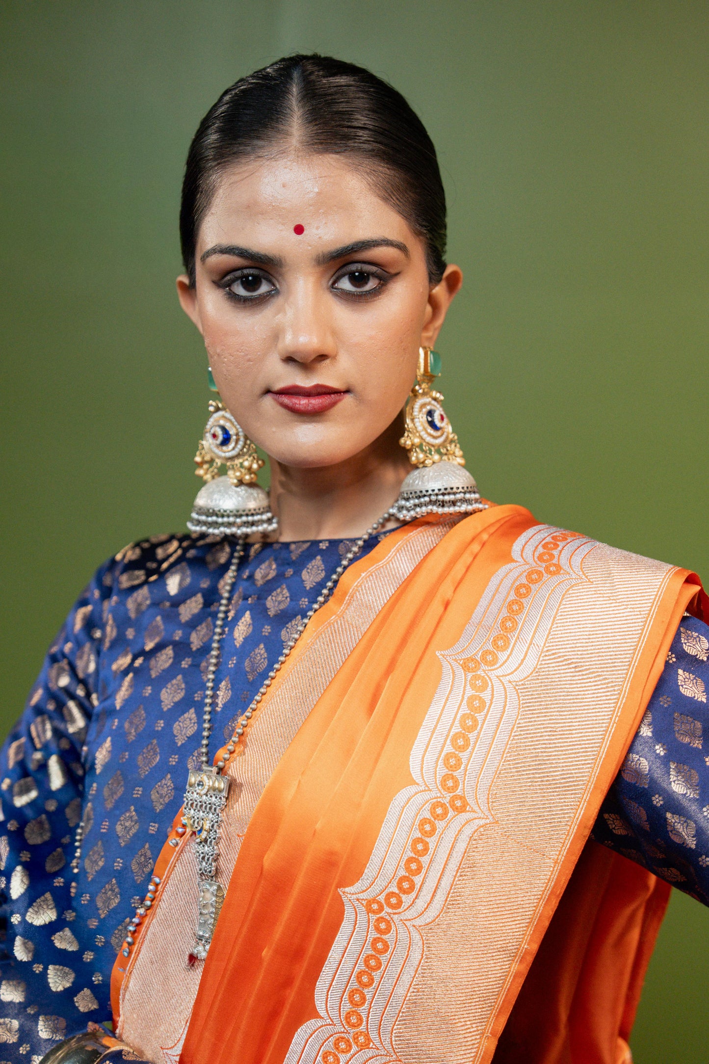 Rudraksh: Woven with strength. Worn with faith. Handwoven Banarasi Saari