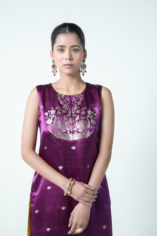 Swan – Rich Wine Ethnic Suit for Women