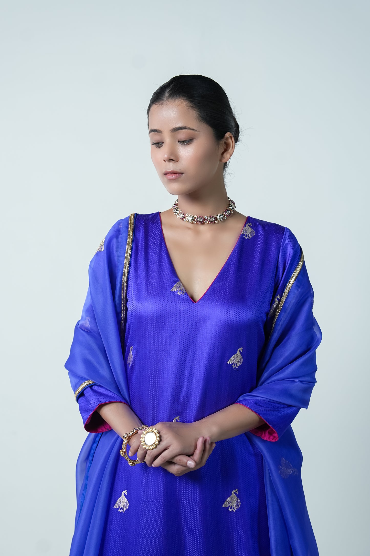 Megha Meena – Royal Purple Ethnic Suit for Women