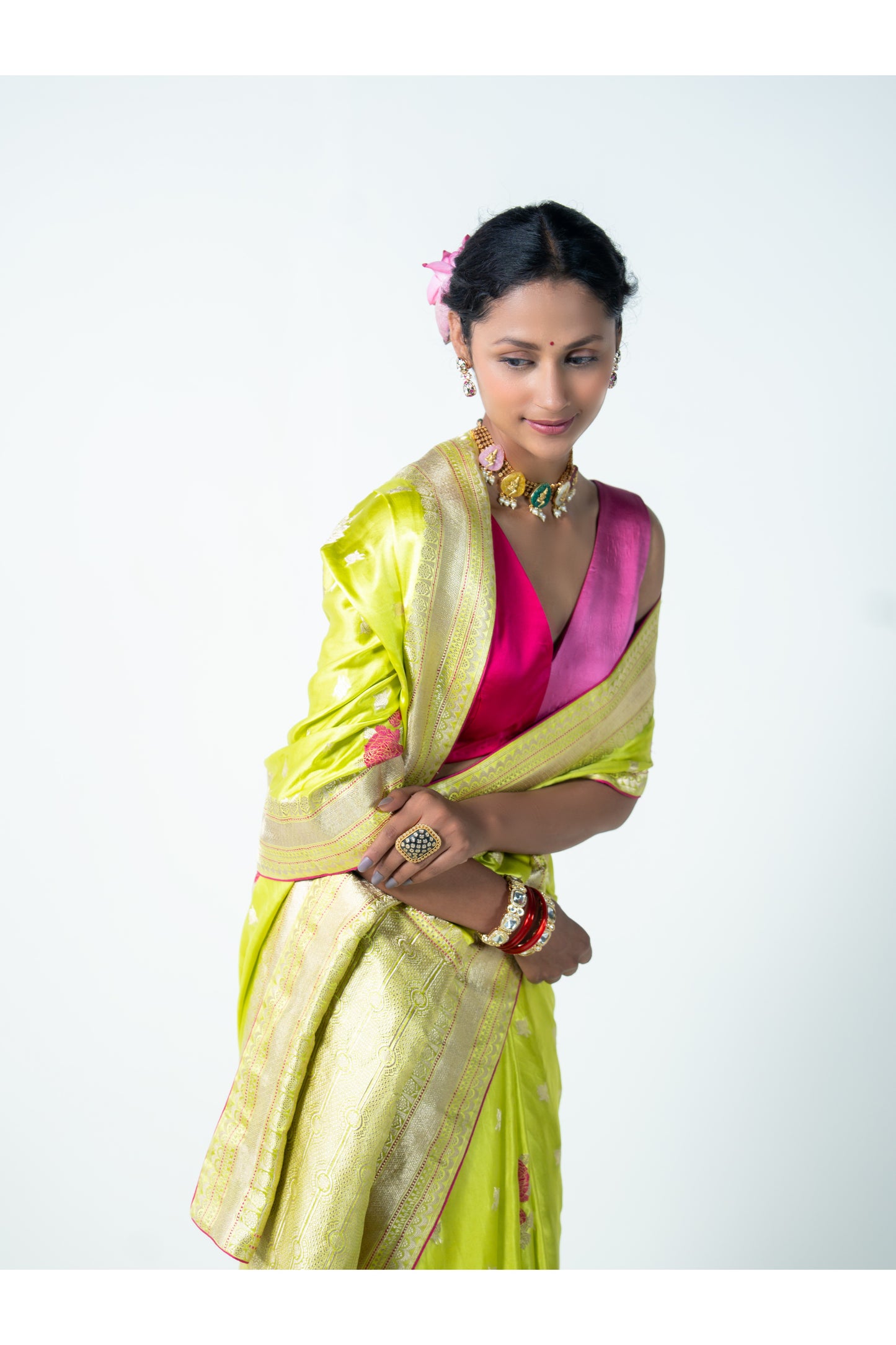 Megha – Green Banarasi Saree for Women