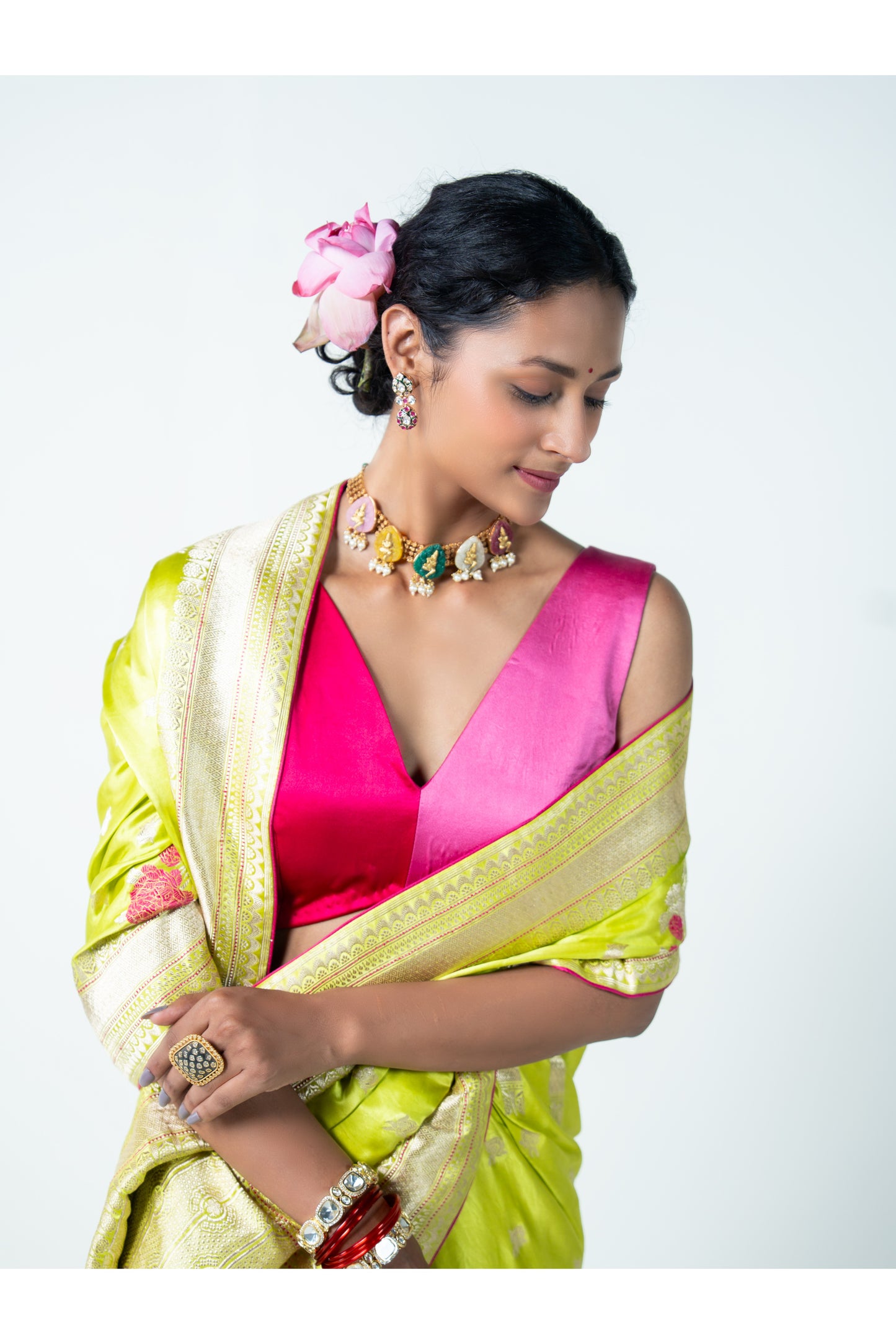 Megha – Green Banarasi Saree for Women