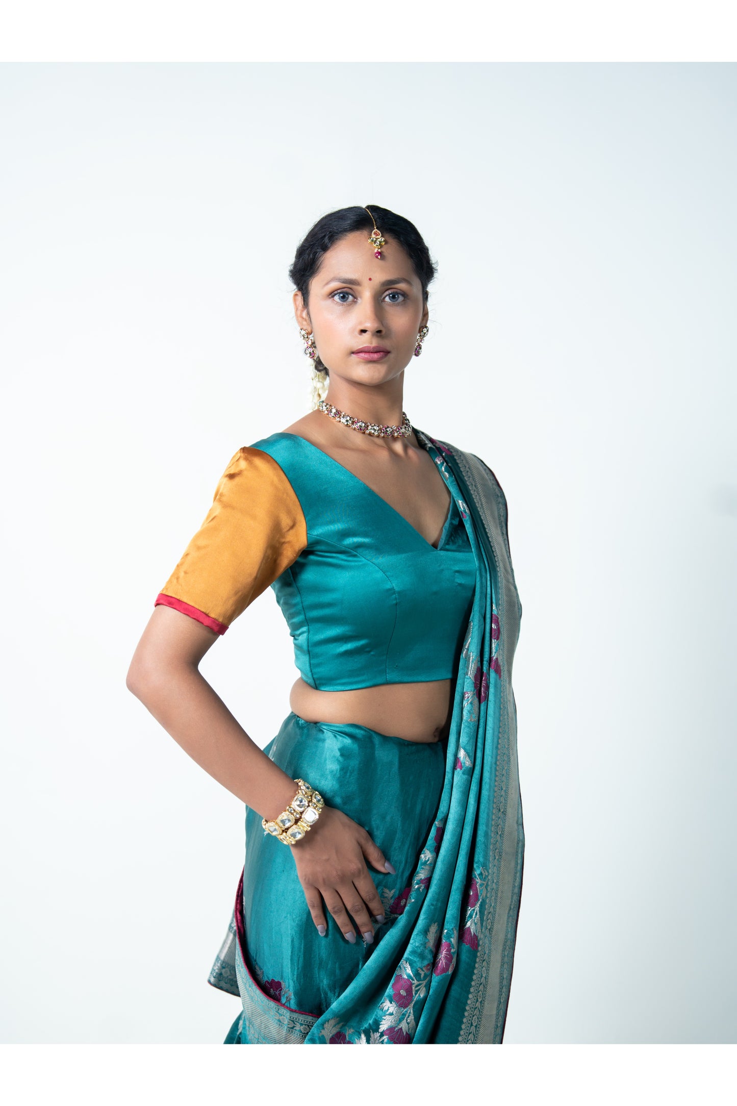 Mohini – Turquoise Banarasi Saree for Women