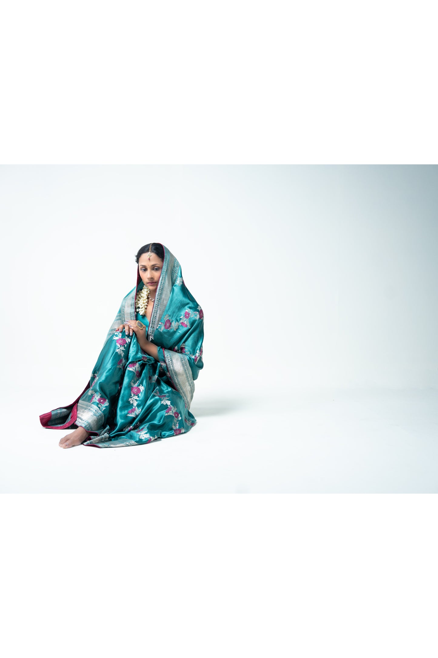 Mohini – Turquoise Banarasi Saree for Women