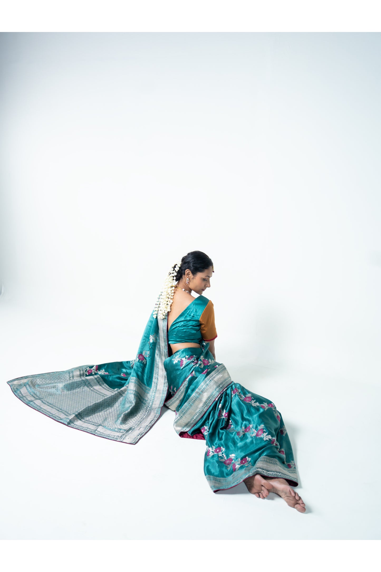Mohini – Turquoise Banarasi Saree for Women