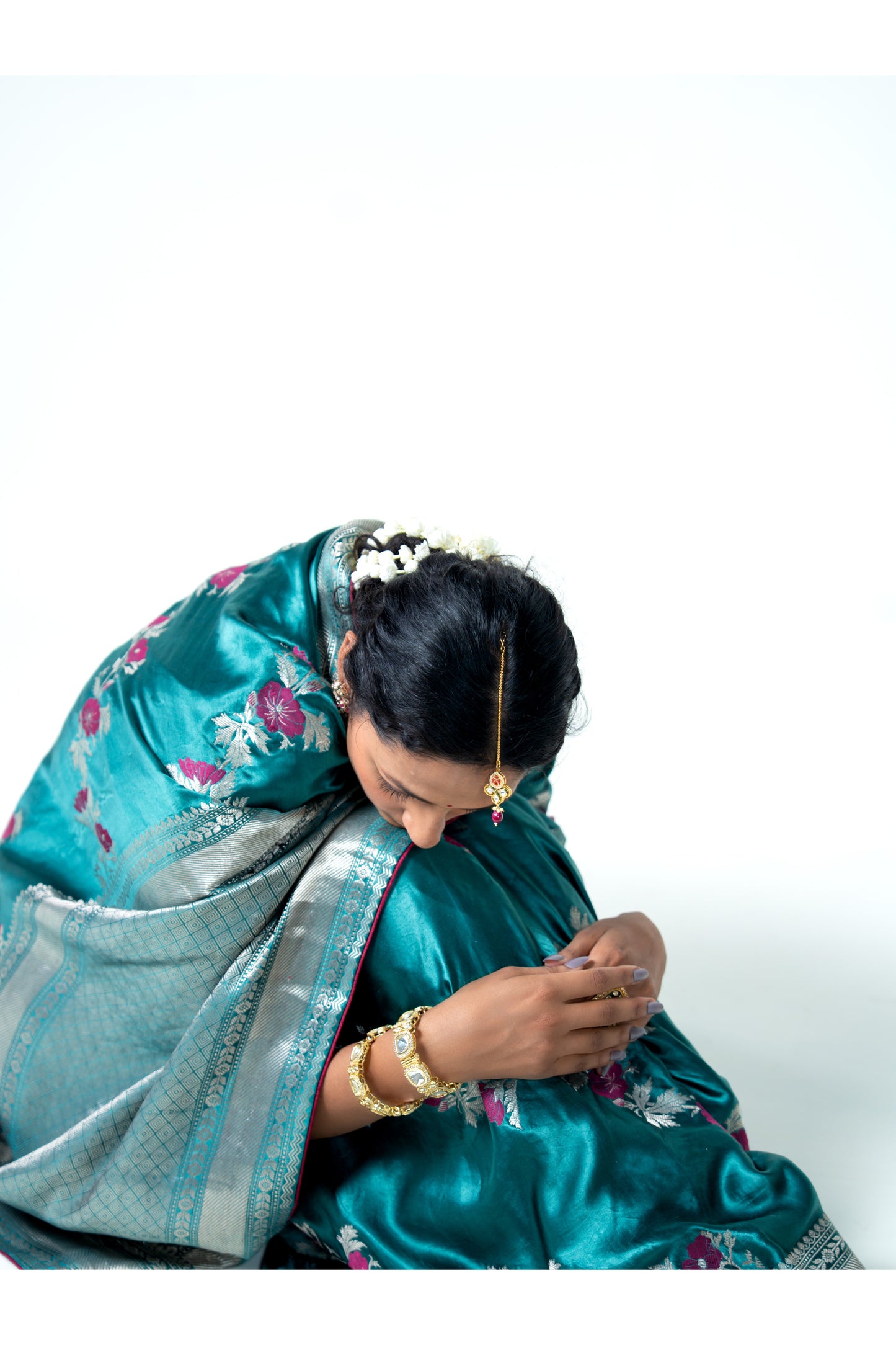 Mohini – Turquoise Banarasi Saree for Women