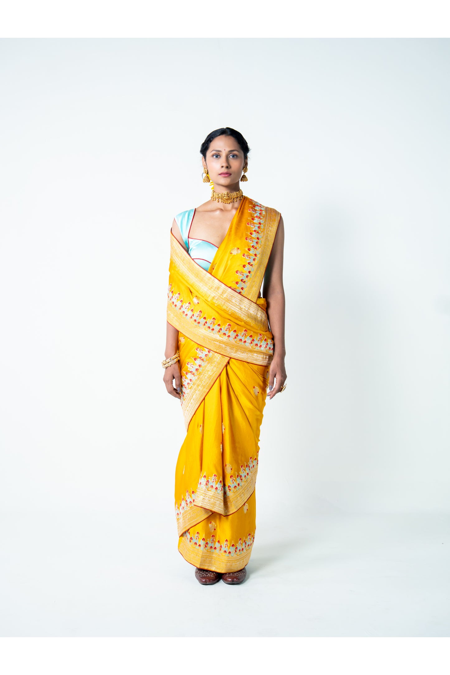 Devshree – Yellow Banarasi Saree for Women