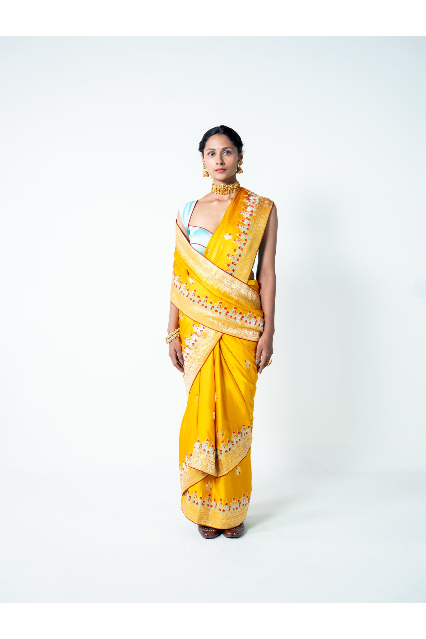Devshree – Yellow Banarasi Saree for Women