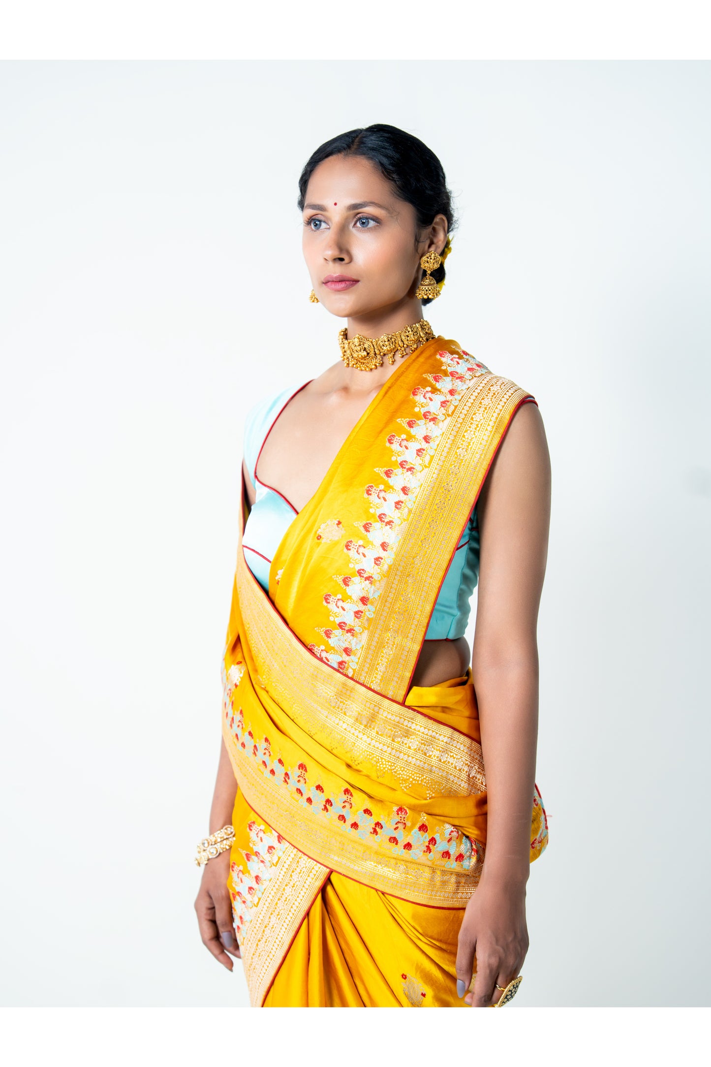 Devshree – Yellow Banarasi Saree for Women