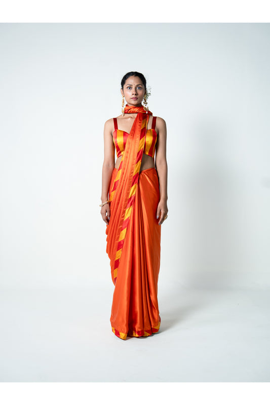 Madhuri – Orange Banarasi Saree for Women