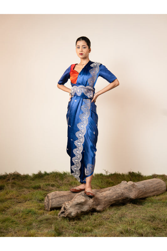 Arohi – Blue Banarasi Silk Saree